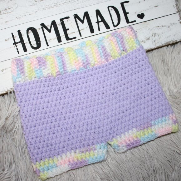 🟣 PURPLE CROCHET DIAPER COVER · 3–6 MO 🟣 - Picture 1 of 4